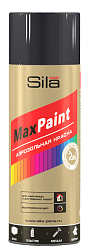 Краска аэрозольная RAL 9005 черный глянцевый 520 мл Sila HOME Max Paint
