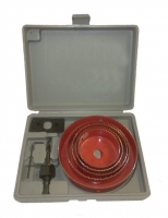 Набор кольцевых пил п/дер  8 предметов красный (64, 76, 88, 102, 127мм)
