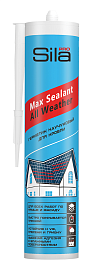 Герметик кровельный каучуковый, всесезонный Sila PRO Max Sealant, All weather, 290 ml.
