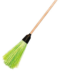 Метла полипропиленовая с черенком круглая, 3 кольца, 400х90х1500мм
