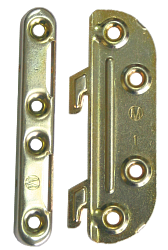 Стяжка кроватная малая (комплект) / желтый цинк
