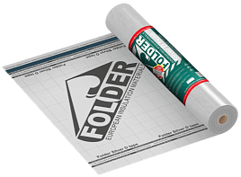 Гидроизоляция FOLDER Silver D tape / 75 кв.м для кровли и фасада с клеевой полосой
