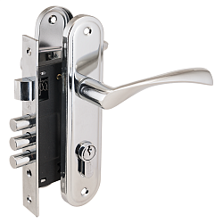 Замок врезной Аллюр 103/3-61А(1203) CP хром мал.корпус
