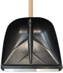 Лопата снеговая 400 х 380 мет.планка дер. черенок № 3
