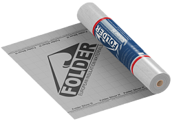 Пароизоляция FOLDER Silver H / 75 кв.м для кровли и фасада с клеевой полосой
