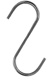 Крючок S-образный на трубу (хром) 25 мм S-002
