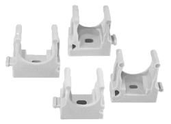 Клипса d16 для труб для монтажного пистолета (100шт) / серая
