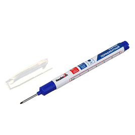 Маркер перманентный удлиненный, тонкий стержень синий / HEADMAN
