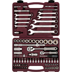 Набор инструмента универсальный 1/4", 1/2"DR, 82 предмета UTS0082

