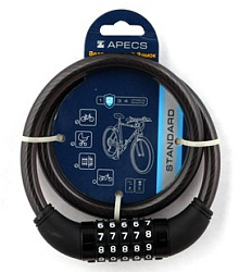 Замок велосипедный с тросом d11м Апекс PD-83-65СМ-CODE
