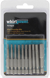 Набор бит Hex 50мм 10шт 1/4" C6.3 WhilPower

