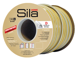 Уплотнитель бытовой D-профиль белый
