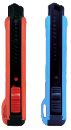 Нож 18мм усиленный цвета в ассортименте / Монтажник
