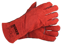 Краги спилковые пятипалые утепленные искусственным мехом BOXER
