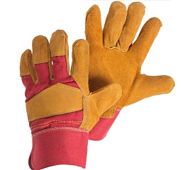  Перчатки спилковые комбинированные «Русский лев», усиленные
