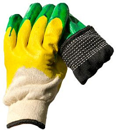  Перчатки  х/б с двойным латексным обливом утепленные
