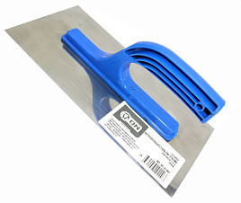 Гладилка из нержавеющей стали, 130 х 270 мм, прямая, пластмассовая ручка
