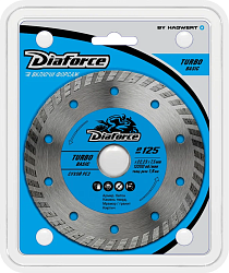 Диск алмазный  турбо 125 х 22.23 х  7.5 х 1,9мм  DIAFORCE TURBO BASIC 511125
