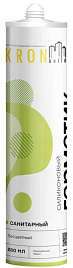 Герметик силик. б/ц санитарный 280 ml KRONbuild
