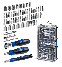 Универсальный набор инструмента 74 предм., система стыковки Z-БОКС ЗУБР Компакт Профессионал (25283)
