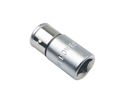 Переходник с внутреннего квадрата  1/4" на шестигранник для бит WhirlPower
