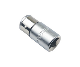 Переходник с внутреннего квадрата  1/4" на шестигранник для бит WhirlPower
