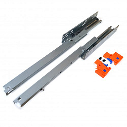 Направляющие шариковые 400 мм скрытого типа полного выдвижения с доводчиком (621C-H) до 30 кг
