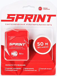 Нить д/герметизации резьбовых соединений, "Sprint" 50м бокс + 50м катушка, блистер
