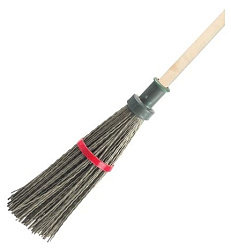 Метла пластиковая круглая большая №6 ВИР с черенком*
