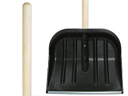 Лопата снеговая 400 х 460 мет.планка дер. черенок № 2
