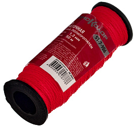 Шнур разметочный  50м D 1.3мм полипровилен нить крученая цветная
