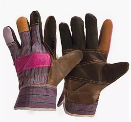  Перчатки кожаные Радуга
