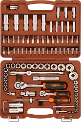 Набор инструмента универсальный OMT94S торцевые головки 4-32 мм 1/4" и 1/2"DR и аксессуары к ним, 94 предмета,
