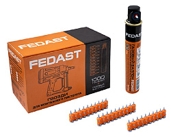 F-CN BULLET 38х3.0мм (упак.1000шт) в комплекте с газовым баллоном 165 мм
