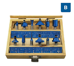 (B) 12 предметов деревянная коробка
