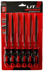 Набор надфилей 3x160 мм, 6 предметов "LIT"
