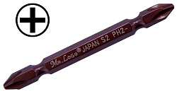 Бита ph 2х 65 магнитная двухсторонняя Torsion Mr.Logo Japan
