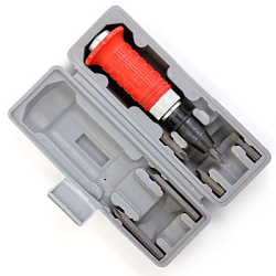 Отвертка ударная с крас. резиновой ручкой в коробке
