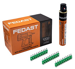 F-CNS 16х3.0мм усиленный (упак.1000шт) в комплекте с газовым баллоном 165 мм
