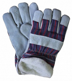  Перчатки спилковые комб. «Ангара» с иск. мехом
