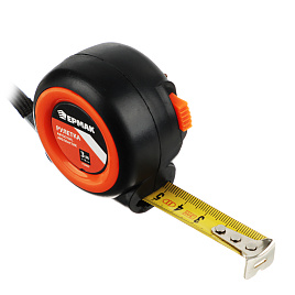 Рулетка  3м х 16мм автостоп, ABS пластик / ЕРМАК
