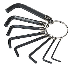 Набор угловых шестигранных отверток на кольце, 1.5-6мм, 8 шт
