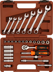 Набор торцевых головок OMT30S 1/4" DR и комбинированных ключей, 30 предметовов, OMT30S
