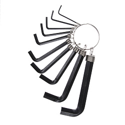 Набор угловых шестигр. HEX 1.5 - 10мм, 10шт. в пакете JF2296B
