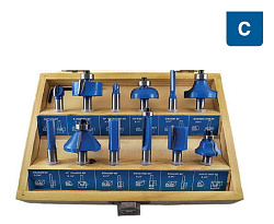 (C) 12 предметов деревянная коробка
