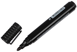 Маркер перманентный 3мм пулевидный черный
