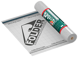 Пароизоляция FOLDER Silver H tape / 75 кв.м для кровли и фасада с клеевой полосой
