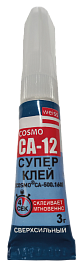 Клей цианакрилатный Cosmofen CA - 12 тюбик 3 гр,
