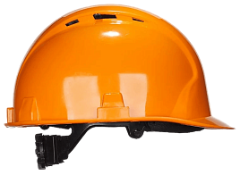 Каска защитная ИСТОК ПРО-2П (оранжевая) пластиковый амортизатор, оголовье - храповой  механизм
