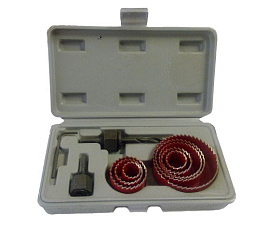 Набор кольцевых пил п/дер 11 предметов красный (19,22,29,32,38,44,51,67)
